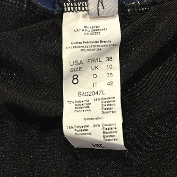 Gottex Profile Enchantment Bandeau Swimdress Size 8 Resort Vacation Swim Beach - Picture 11 of 13